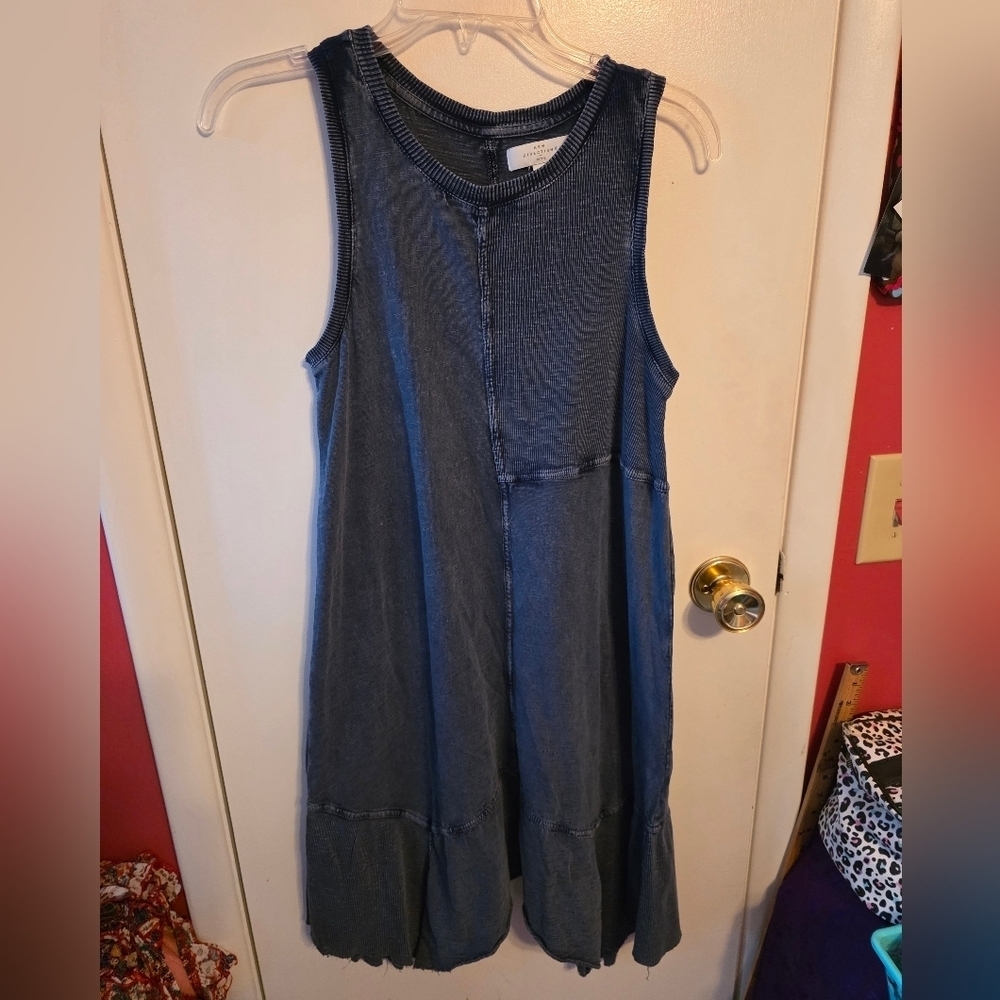 New Directions Size Petite Small Blue Casual Dress
